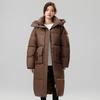 2025 New Loose and Thickened Korean Fashion Casual Hooded Long Over-the-knee Cotton Jacket Women's Cotton Jacket