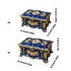 Elegant European Rose Engraved Metal Jewelry Box For Rings Necklaces Earrings With Soft Lining