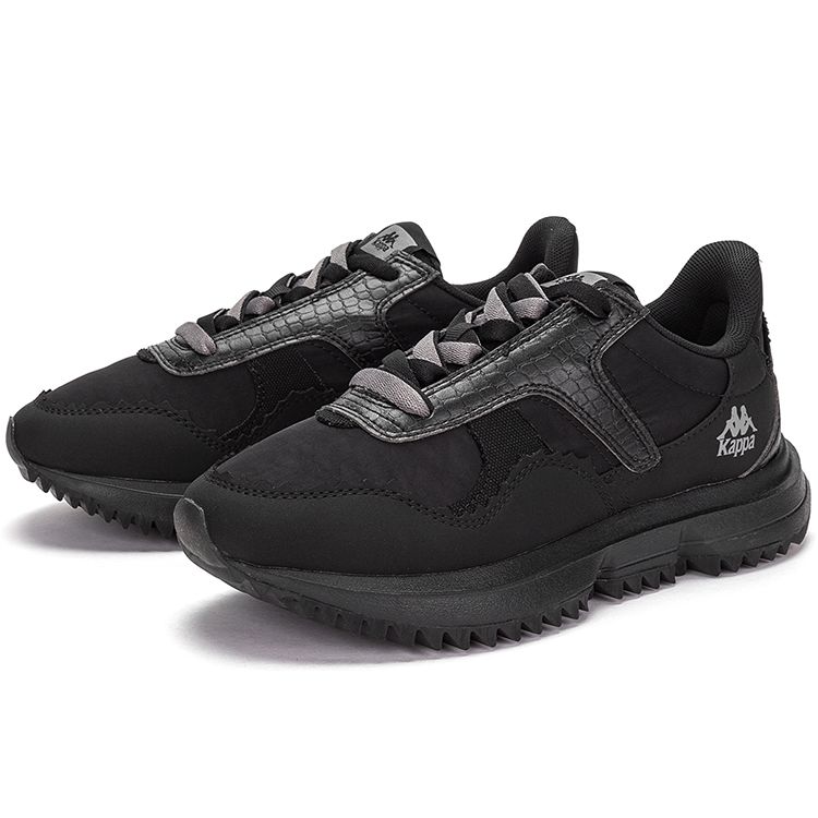 Kappa Spliced Casual Retro Non-Slip Wear-Resistant Low-Top Running Shoes Unisex sneakers Black K0DW5MM01-990