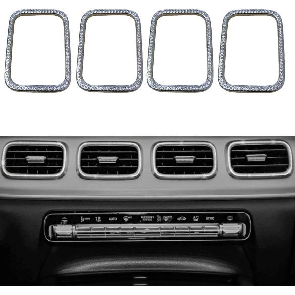 

Car Interior Bling Accessories Compatible with Mercedes Benz 2020-2025 GLE W167 GLS Center Console Vent Modification Rhinestone Decal Cover