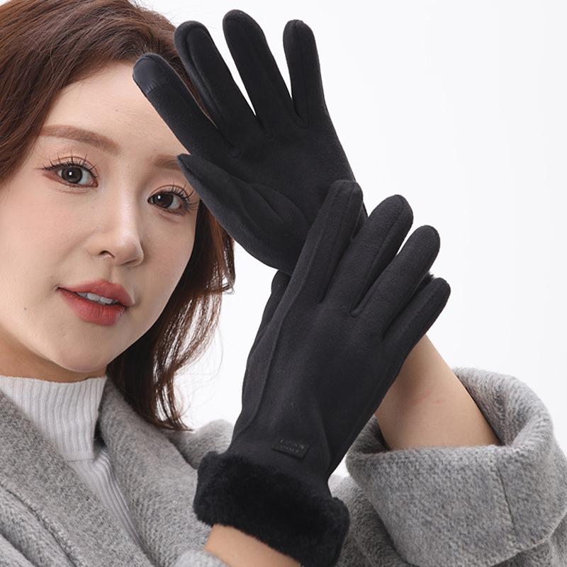 Herbst- und Winter-Outdoor-Radhandschuhe Winddicht Kältefest Warm Touchscreen Fünffinger-Fahr- und Radsport-Sporthandschuhe