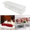 Akrylová obdélníková váza na květiny Nádoba Dekorativní květináč Květináč Dlouhý Umělecký pro