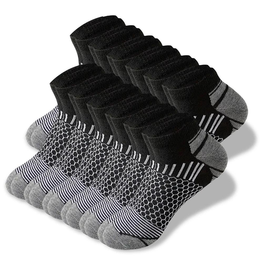 6/12 Pairs Colorful Men's Low Tub Socks Fashion Comfortable Autumn Classic Black Business Sock High-quality Men's Short Socks