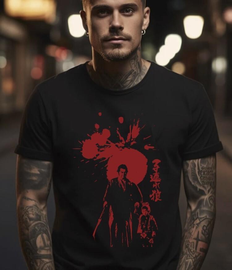 Lone Wolf And Cub Size S to 5XL Black T-Shirt Unisex T-Shirt S