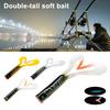 14.5CM/21.7G Double Curly Tail Soft Lure Long Casting PVC Bionic Artificial Swimbait Freshwater Saltwater Trout Bass Fishing Accessories