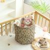 Quilted Baby Item Storage Bucket Diaper Bags Toys Clothes Basket Large Capacity Round Diaper Stackers Nappy Storage Basket