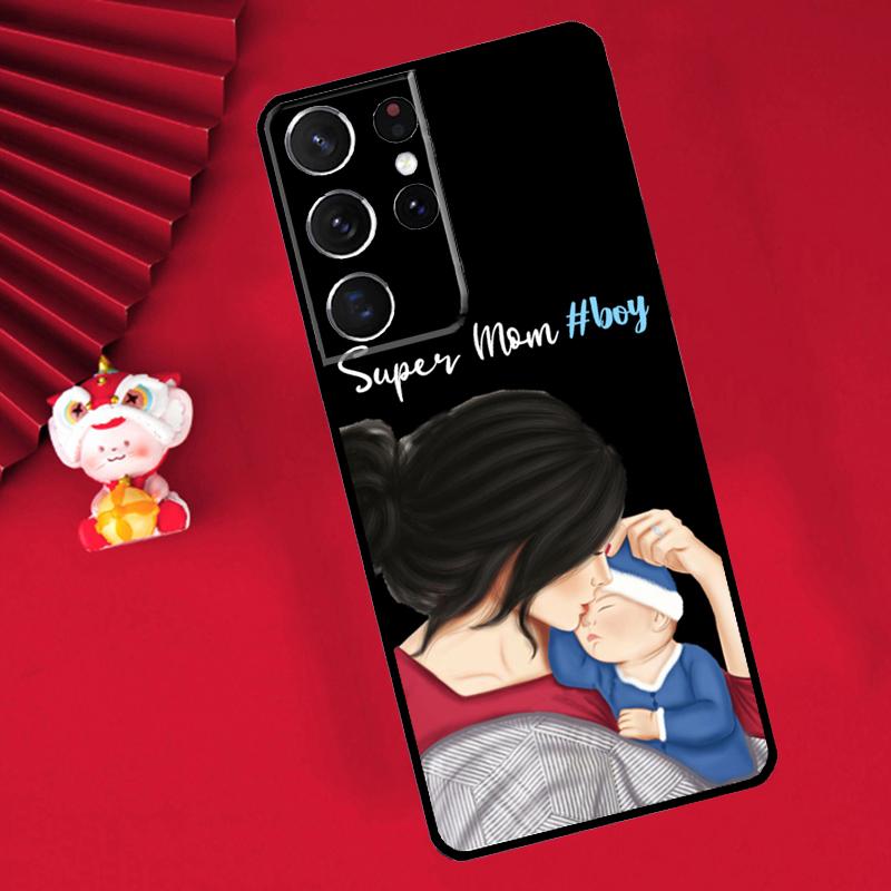 Super Dad Mom Baby Girl Twin Case For Samsung Galaxy S26 S25 S24 Ultra S21 S20 S22 S23 Ultra S10 Plus S25 FE Cover Funda