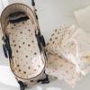 Reversible Quilted Baby Stroller Pad: Soft Crepe-Velvet, Double-Sided Cotton Cushion