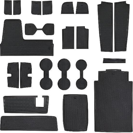 SENSHINE For Toyota Highlander Accessories 2025 -2024 Anti Dust Cup Holder Ert Center Console Shifter Trim Door Packet Mats Premium  Interior 22PC