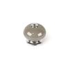-Furniture Knob | In Porcelain - Steel | Grey Finish | 4 Units