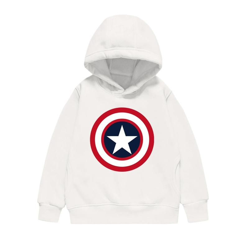 

Captain America Black Widow Cartoon Anime Periphery Children s Hoodie New Style Spring and Autumn Boys and Girls Hoodies 160 білий