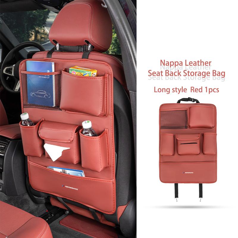 Car Multi-Pocket Hanging Back Seat Storage Bag Anti Kick Pad Accessorty For BMW E30 E34 E36 E39 E46 E52 E53 E60 E61 E62 E70 E71