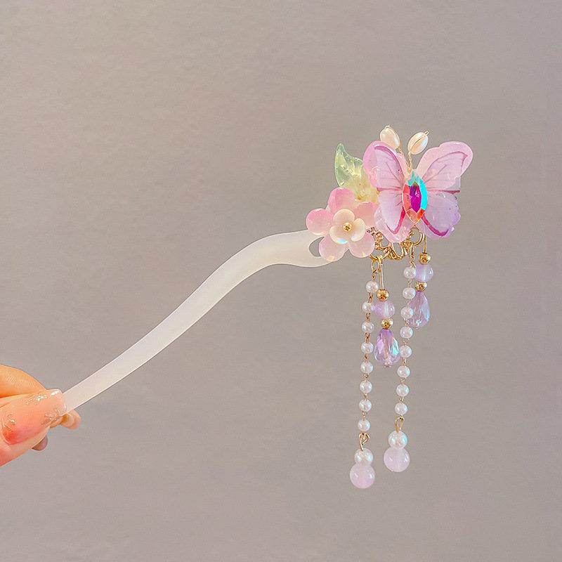 Ancient Style Hanfu Tassel Hairpins for Girls - Chinese Costume Hair Accessories
