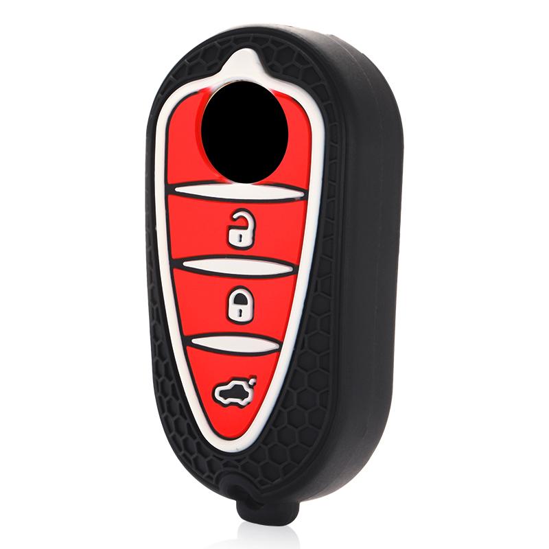 New 3 Buttons Silicone Car Key Case Cover For Alfa Romeo Mito Giulietta Folding Flip Remote Car Key Shell