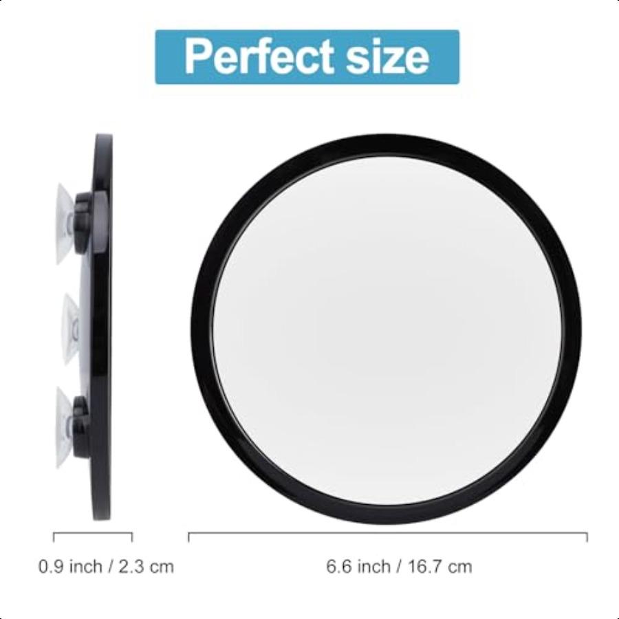 

Зеркало для душа Fogl для бритья и макияжа с 3 съемными мощными присосками, небьющееся зеркало против запотевания для душа и ба United States