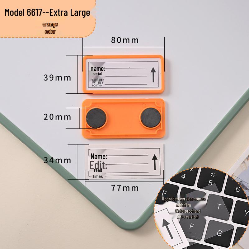 Magnetic Label Holder for Whiteboard & File Cabinets - Warehouse & Partition Name Sign Stickers