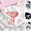 Vêtements de Poupée 10cm Cape d'Hiver à Capuche, Cape Douce en Peluche Parfaite pour Poupée en Coton Déguisement de Noël