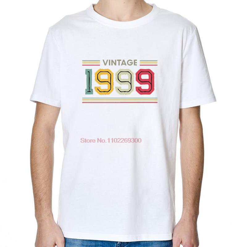 Fashion Birthday Gift TShirt 1999 Vintage Retro T Shirt Unisex Tees Tops Cotton Short Sleeve TShirts Streetwear Print T Shirt