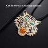 Rhinestone Tiger Brooches Roaring Animal Badge Backpack Tiger Head Pin  Banquet Party