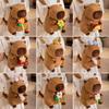 Kawaii Creative Animal Capybara Plush Backpack Doll Bow Food Fries Burger Flower Soft Plush Shoulder Bag Birthday Gift