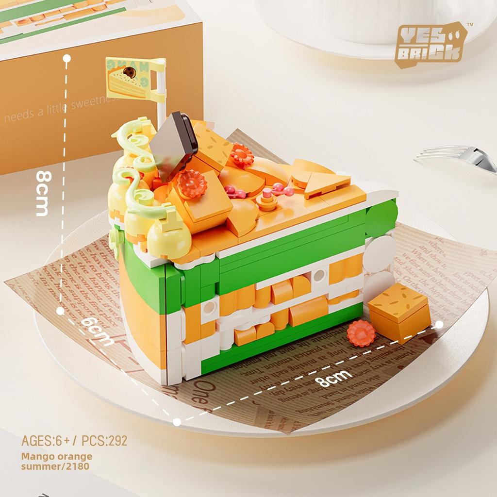 Delicious Dessert Building Blocks Sweet Cake Girls Group Display Diy Assembling Model Trendy Toy