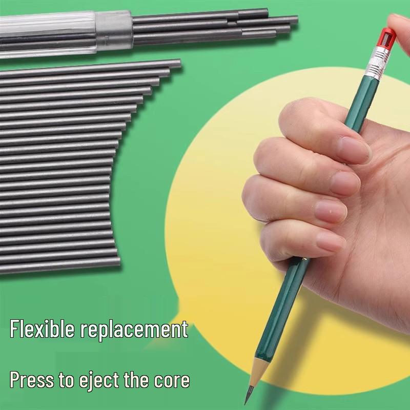 2B Mechanical Exam Pencil: Refillable, Push-Button, Thick Lead, Self-Sharpening, Ideal for Elementary Students