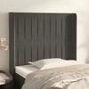 vidaXL Headboard with Ears Dark Grey 103x16x118/128 Cm Velvet