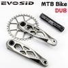 Biela Ultraligera EVOSID para Bicicleta de Montaña 165mm Eje DUB 29mm Bielas para Bicicleta de Montaña 170mm Instalación Recta de 3 Pernos Para Enduro AM