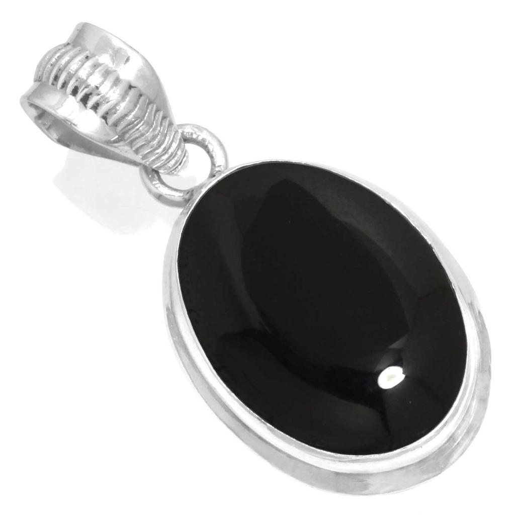 925 Sterling Silver Pendant Women Handmade Jewelry Valentine's Day Gift Amber Amethyst Black Onyx Carnelian Garnet Quartz Green Onyx Gold Stone