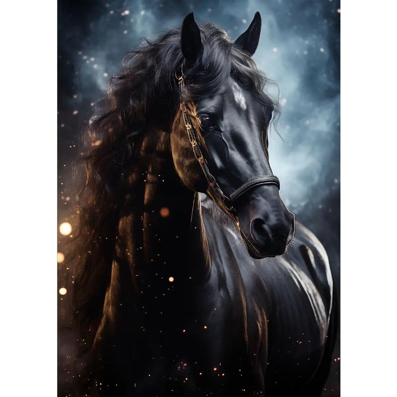 Handsome Horse Wild Animal Poster Horses Portrait Photography Canvas Painting Modern Wall Art for Living Room Home Decor Mural