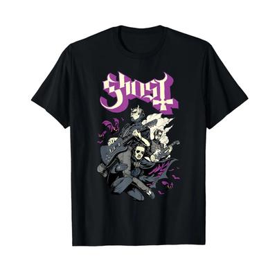 Camiseta de Murciélagos y Banda de Música Rock de Ghost