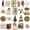 Romantic Christmas 50 Large Waterproof Stickers for Journals, Suitcases, Phones, and Tablets