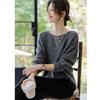 Mokana Women's V-Neck Long Sleeve Wool Sweater