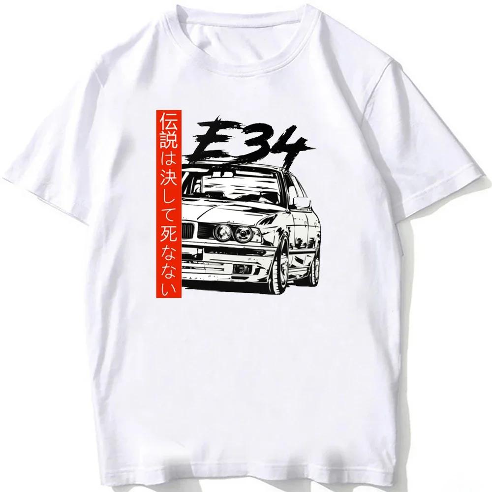 Vintage Skull Drive German E28 M5 E30 E36 E90 E46 Car Premium T-Shirt New Summer Men Short Sleeve Hip Hop Boy Casual White Tees