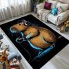 1PC Capybara gaming with headphones Carpet for Living Room Bedroom Sofa Home Decor Rus Non-slip Floor Mat Luxury Gift