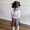 Girls Pu Childrens Peach Heart Mirror Bag Lightweight Material Kindergarten