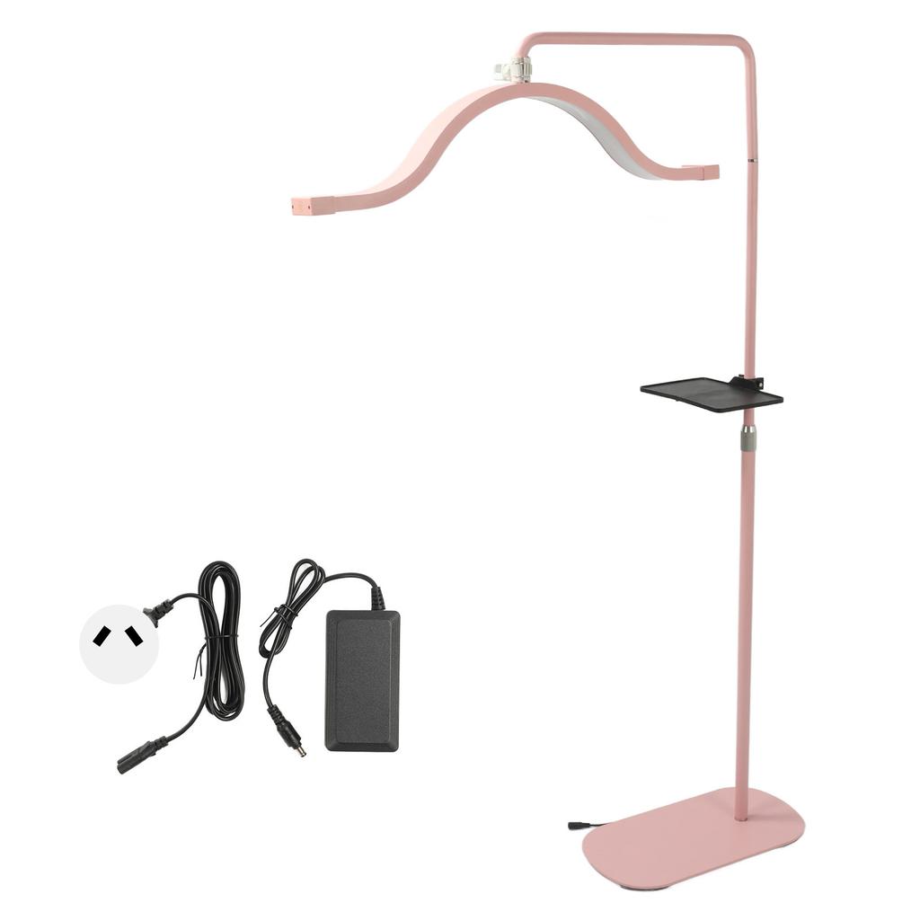 45W Beauty Lamp with Phone Clip 3200K‑5600K Adjustable 350 Degrees Rotation Half Moon Eyelash LED Floor