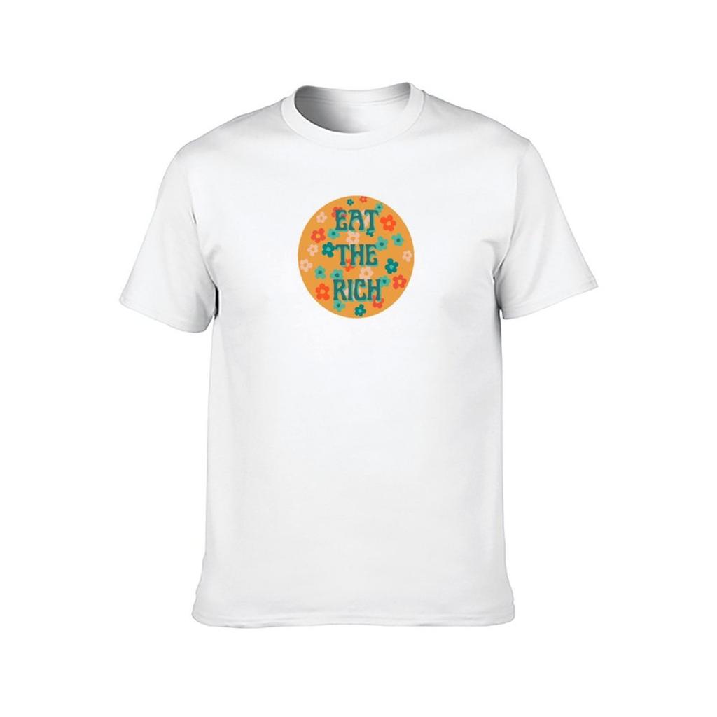 Eat The Rich 60s Retro flower bib TShirt t shirt man plain t shirts for man pack cotton TShirt