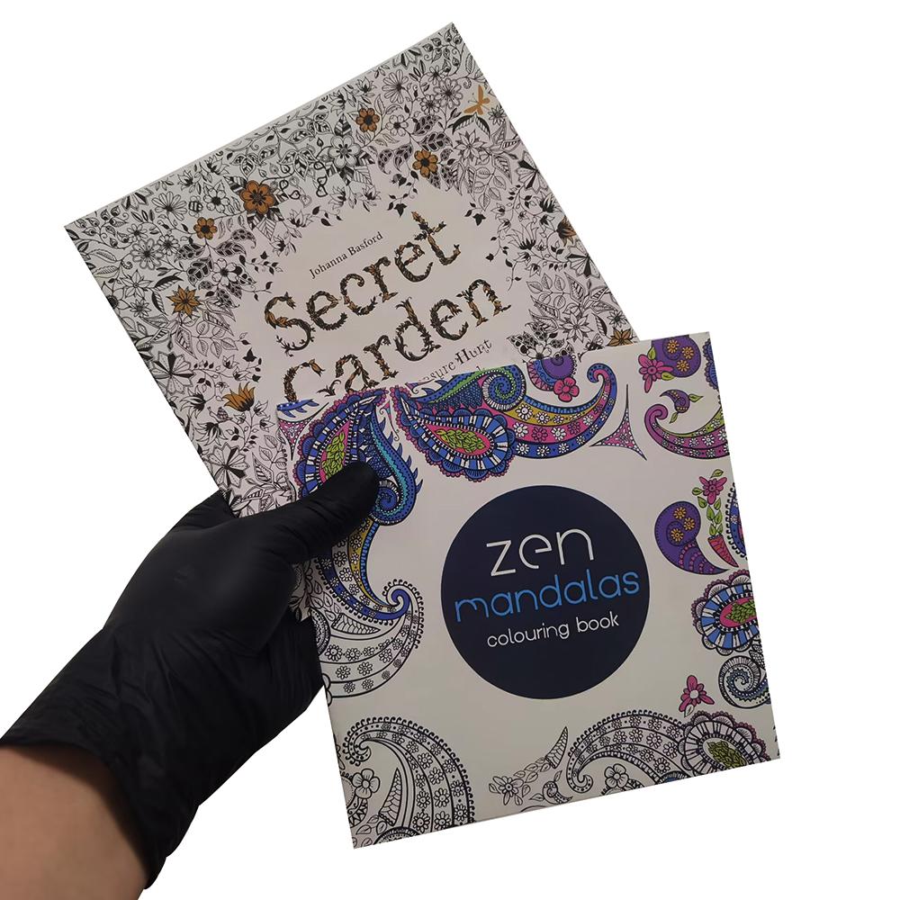 2 Stück Malbuch Lerngeschenke für Kinder 18,5x18,5cm, 12 Blatt, 24 Seiten Für den Geheimen Garten, Für Mandala