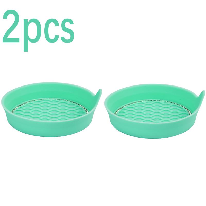 2PCs Car Carbon Fiber Coaster Non-slip Water Cup Pad Car Slot Gadgets Mat Silica Pad Cup Holder Car Interior Accessories Decal