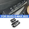LHD For Isuzu D-MAX DMAX 2023 2024 2025 Carbon Fiber 4pcs Power Window Switch Panel Cover Sticker Modification