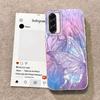 Purple Butterfly Phone Cases For Samsung Galaxy A56 A36 A26 A16 A55 A15 A25 A35 S25 Schmetterlinge Silicone Couple Funda Cover