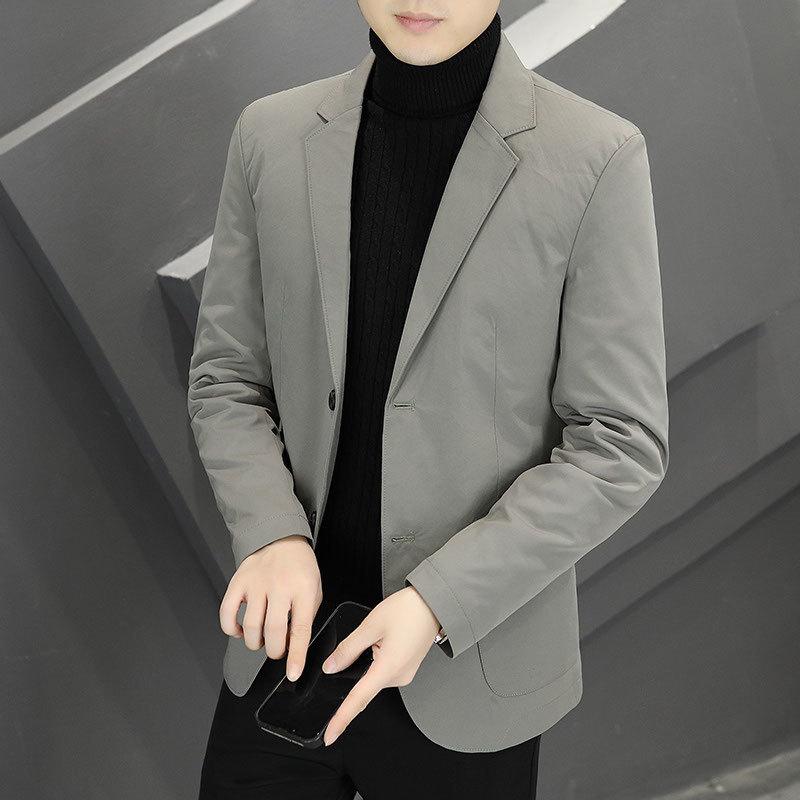 Autumn and Winter New Men's Down Suit Korean Version Slim Fit Warm Suit