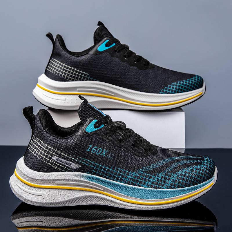 

Men s shoes new autumn breathable thin running shoes men s casual shoes flying woven casual breathable sports shoes one piece 2025 44