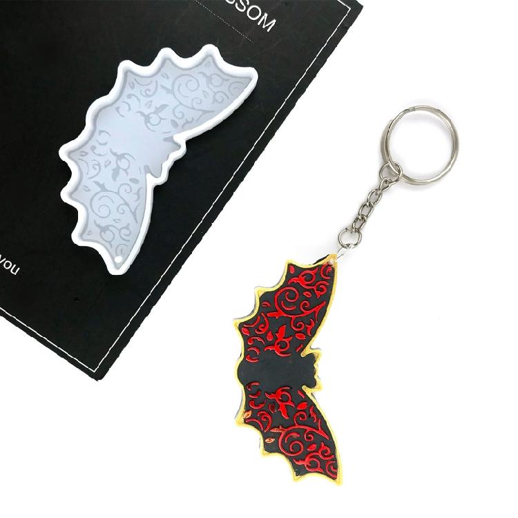 Halloween Silicone Resin Molds Epoxy Craft Keychain Pendant Mould Handmade Craft