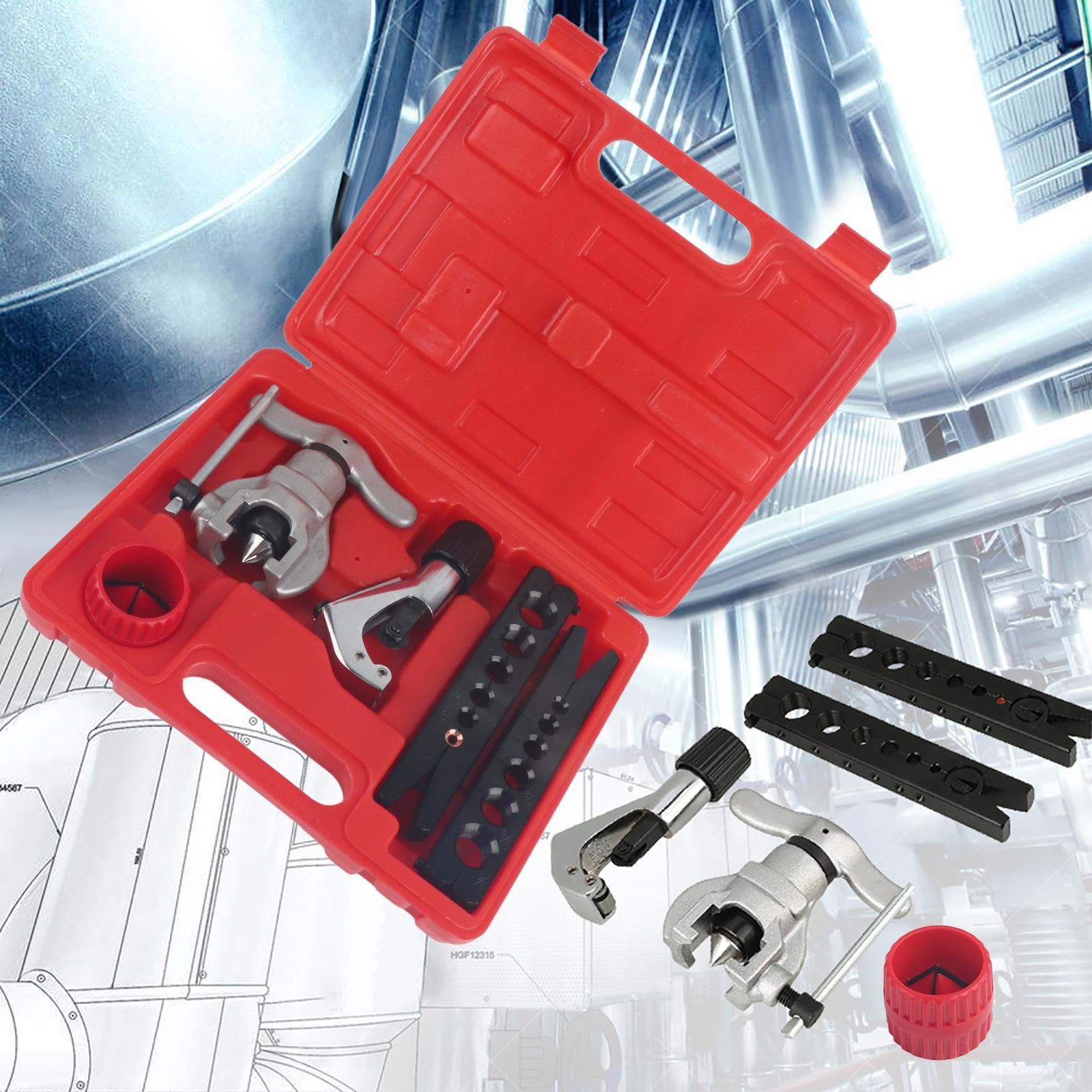 

Pipe Eccentric Cone Flaring Tool Set Copper Aluminum Tube Flare Repair Assortment Kit