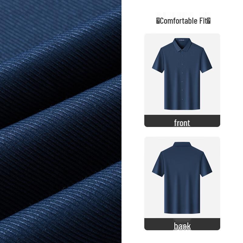 MONTAGUT Men's Striped Short-Sleeve Shirt