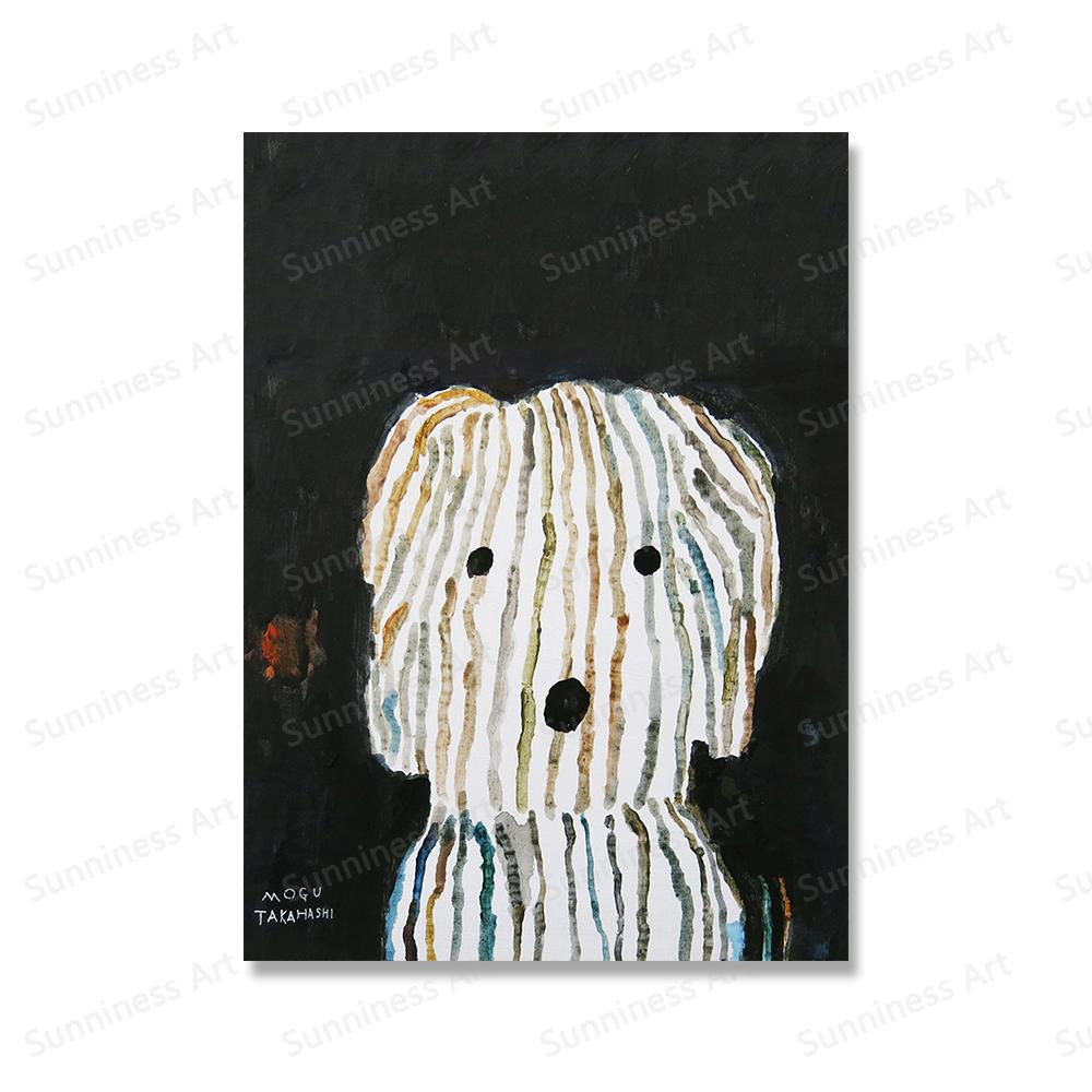 Zvířecí pudl Setkání se zelenými rostlinami Umělecké obrazy Plátno Fine Little Day Nástěnné plakáty Severské dekorativní malby pro domácnost Pcitures