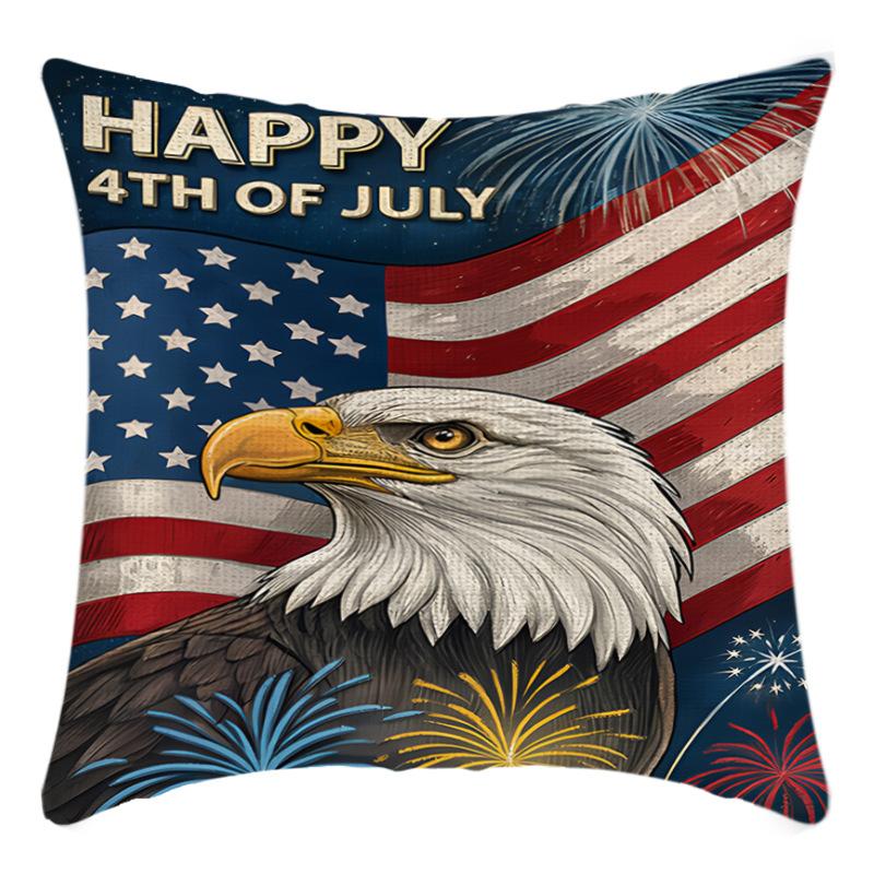 

New Independence Day Throw Pillow Cover New Arrival Nordic Linen Throw Pillow Cover 45 * 45Cm pillowcase