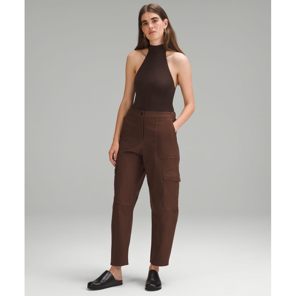 

Lululemon Wundermost Ultra Soft Nulu Mockneck Sleeveless Bodysuit French Press XS
